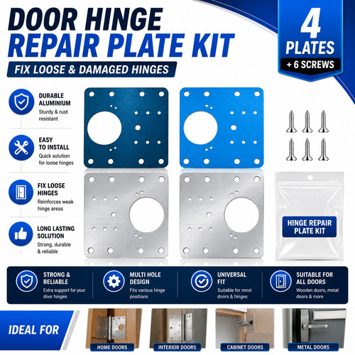 Door hinge repair plates - hinge,