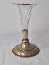 VINTAGE EDWARDIAN Vase GLASS &