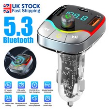 Car Bluetooth Wireless FM Transmitter MP3 Player USB  Cigarette Lighter Adapter