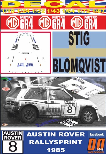 Decal metro 6r4 stig - mg,