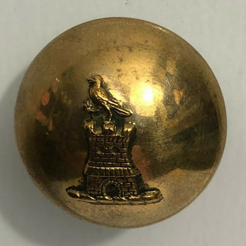 Antique gilt livery button - gilt,