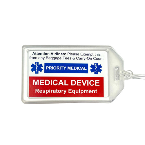 Medical device luggage tag - medical,