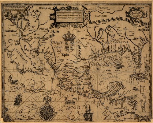 1575 map mexico - 1575, of