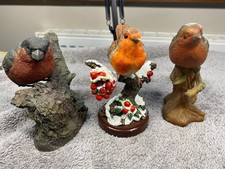 3 x  CERAMIC ROBIN FIGURINES