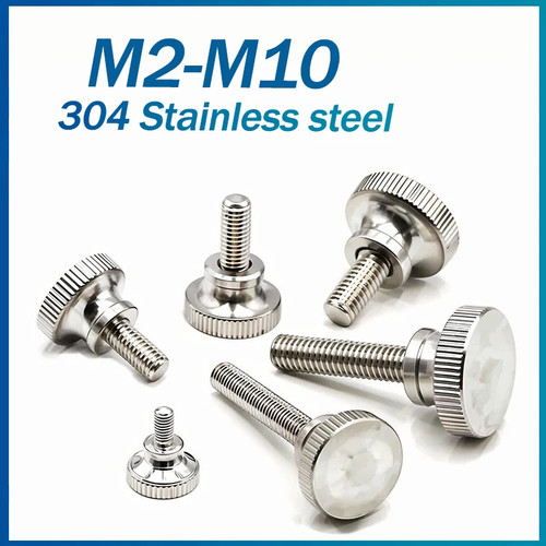 Thumb screw knurled stainless - thumb,
