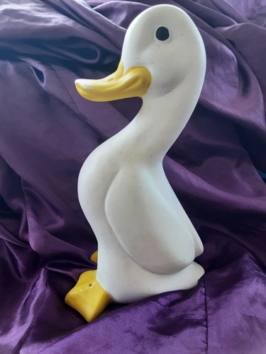 Vintage ceramic white duck - 12",