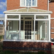 UPVC Conservatory with Victorian Roof 3m X 2m In White, 3 Sided, near Nottingham