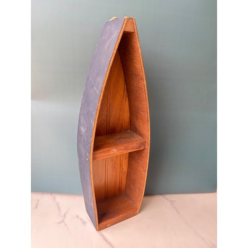 Wooden boat shelf nautical - wooden,