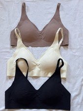 Large 3 Pack Seamless Nonwired Removable Padding Bras
