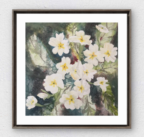 Original primrose watercolour - primrose,