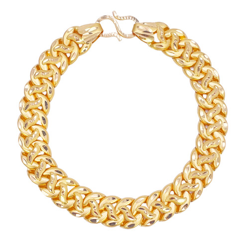 22ct gold curb bracelet matt - 22ct,