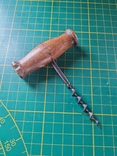 Old Corkscrew Lovely Wooden Handle. Has A Few Dents & Dings. Looks Good.
