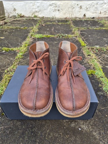Clarks brown leather desert - clarks,