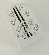 Ceramic Cherries Trinket Box Potpourri Incense Pot + Lid Signed Sue Stinson 1991