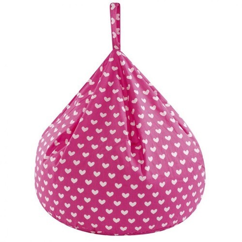 Pink hearts bean bag - hearts, 100%