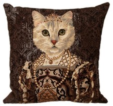 CAT WITH CROWN B 18" X 18"