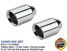Exhaust tips SET 101mm VW Golf