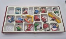 Wooden Christmas Tree Decorations 16 Small Hanging Ornaments