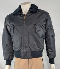 Highlander MA2 Bomber Jacket Plain Collar Padded Quilted Black XXS