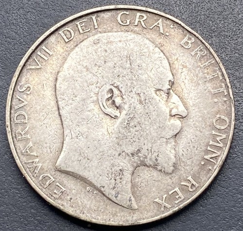 1907 edward vii silver half - silver,