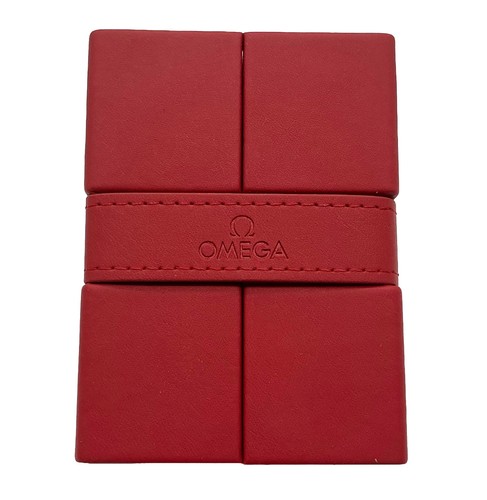 Omega red cube faux - faux, leather