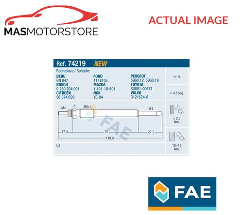Engine glow plug - plug, fae