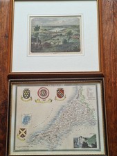Pair of Small Antique Etchings, Cornish Interest, Framed