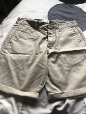 Primark Denim & Co Chino Straight Regular Rise Shorts Waist 30 Inch Stone NWOT
