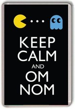 KEEP CALM AND OM NOM, Pac Man Fridge Magnet