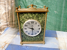 mantel clocks antique USSR  VEGA MARBLE  & BRASS HEAVY  CLOCK