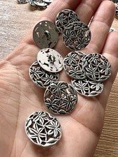 10 X Metal Shank  buttons 20mm
