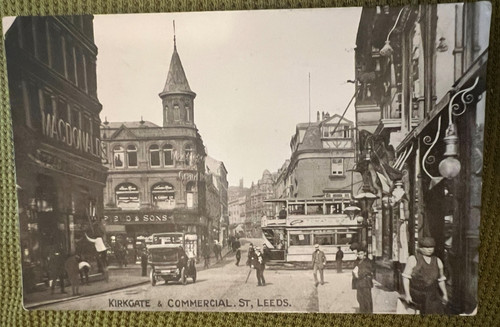 Antique postcard leeds - antique,