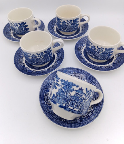 Churchill blue willow pattern - churchill,