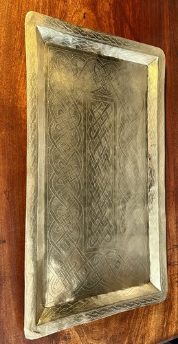 Vintage brass tray - tray, size
