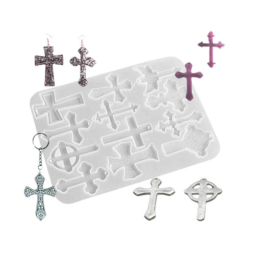 12pc cross pendant mould - cross,