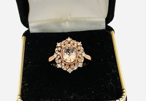 Morganite diamonds 10k - morganite,diamonds,10k, rose
