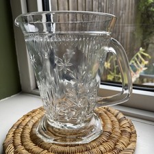VINTAGE ART DECO GLASS LEMONADE WATER PIMMS SANGRIA  JUG 