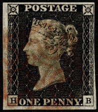 Stamp penny black 1840 - 1840, qv