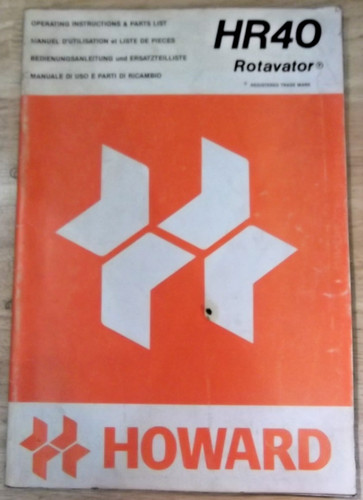 Howard hr40 rotavator - hr40, parts