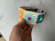 Chrochet Hippy Headband Boho Crocheted Flower Headband