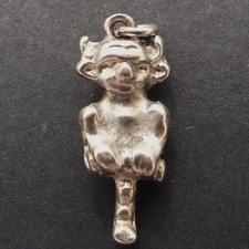 LINCOLN IMP vintage sterling silver three dimensional solid character charm