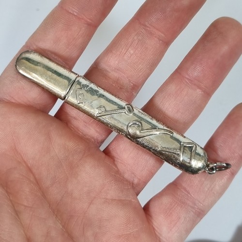 Antique solid silver needle - silver,