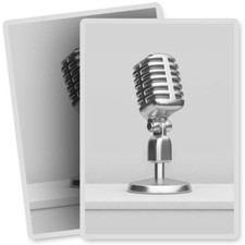2 x Vinyl Stickers 7x10cm - BW - Microphone Radio Broadcast  #37236