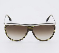 Victoria Beckham Moss Green Silver Tone Sunglasses VB155S New RRP £305