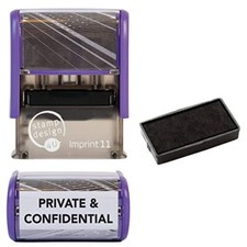 Private and Confidential Self Inking Rubber Stamp for Your Documents - in 5 Col