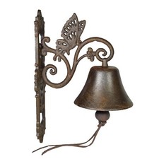 Butterfly Bell Cast Iron Sign