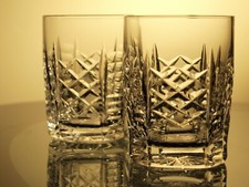 Waterford Crystal 5oz Whiskey Tumblers Pair Vintage made in Ireland