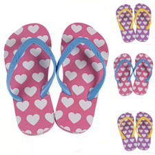 GIRLS SUMMER FLIP FLOPS POOL BEACH HOLIDAY FLAT SHOWER MULES CASUAL LEISURE SIZE