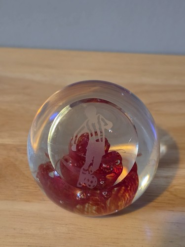 Vintage art glass paperweight - vintage,