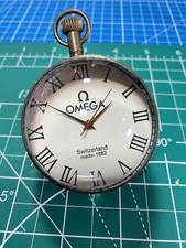 Stunning Vintage OMEGA 1882 Switzerland Crystal Spherical DeskBall Clock WORKING